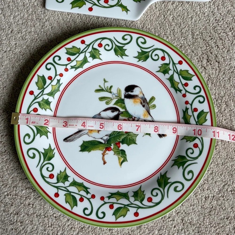 Andrea by Sadek Holiday cake plate and server set